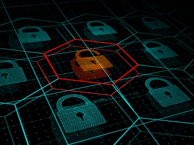 cyber-type image of a padlock